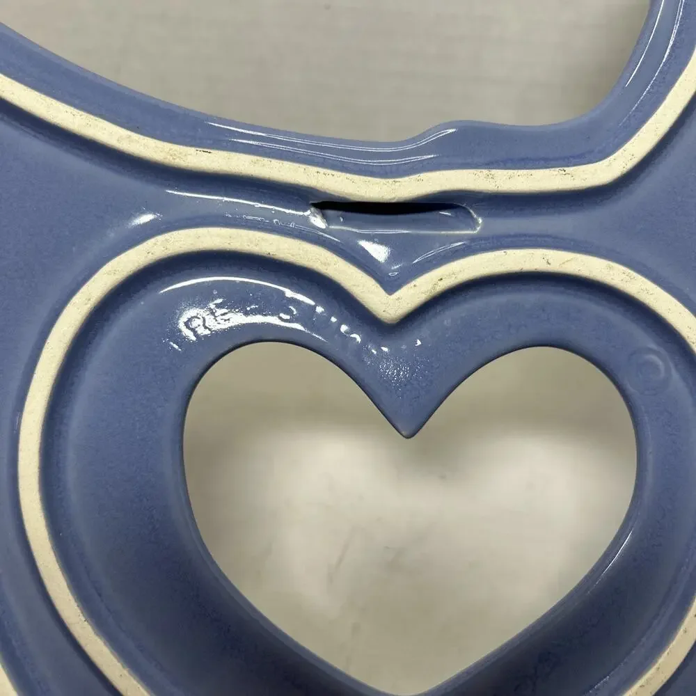 Treasure Craft Ceramic Pale Blue Chicken Hen Trivet Wall Decor Country Heart